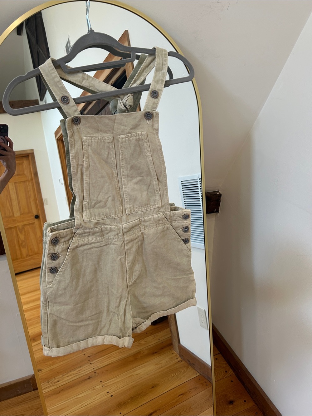Anthropologie Pilcro Khaki Short Overalls
